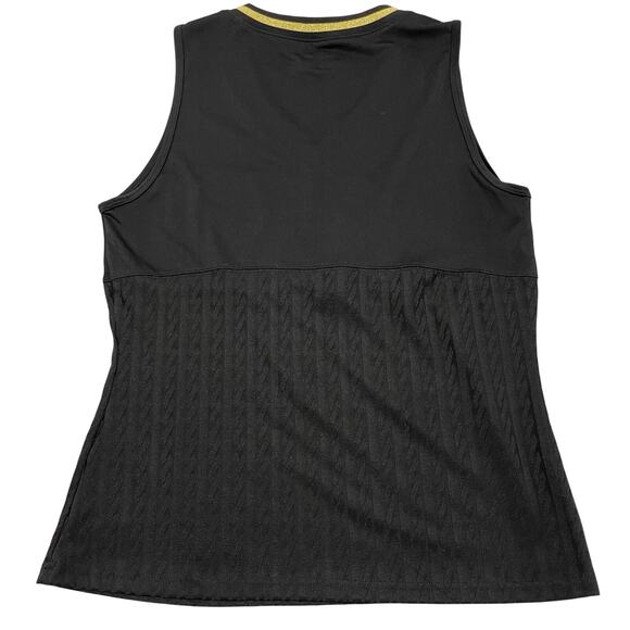 Women's Fila Collezione V-neck Tank Size XL Black Gold - Picture 2 of 6